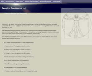 executive-renaissance.com: Executive Renaissance Ltd
International interim manager and consultant with over 20 years of experience in various manufacturing companies and corporate HQ of $750m companies managing projects up to $7m. 