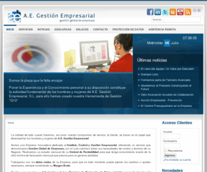 aegestion.com: A.E. Gestión Empresarial S.L. - Inicio - Gestión, Analisis y Control de Empresas, Servicios Contables, Adaptación LOPD
A.E. Gestión S.L. - Gestión global de empresas