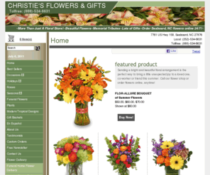 christiesflowers.net: Seaboard Florist | Seaboard NC Flower Shop | CHRISTIE'S FLOWERS & GIFTS
Buy flowers from your local florist in Seaboard, NC - CHRISTIE'S FLOWERS & GIFTS will provide all your floral and gift needs in Seaboard, NC