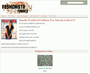 fashionistafabrics.com: Fashionista Fabrics For Fashion Sewing

