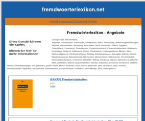 fremdwoerterlexikon.net: Fremdwörterlexikon - fremdwoerterlexikon.net
