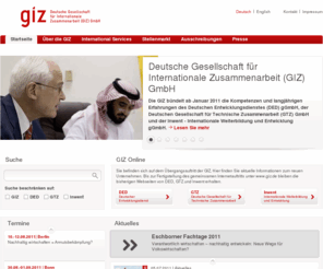 inwent.de: GIZ - Deutsche Gesellschaft für Internationale Zusammenarbeit
Die GIZ bündelt die Kompetenzen und langjährigen Erfahrungen des DED, der GTZ und der Inwent.