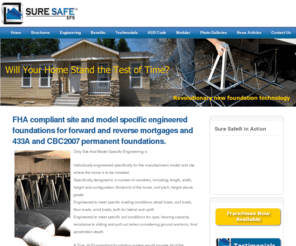 suresafe.com: FHA Permanent Foundation · Sure Safe EFS
HUD compliant foundations for modular and manufactured homes