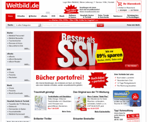 xn--schnppchenbcher-3kb92b.net: Weltbild.de - Bücher versandkostenfrei, DVDs, CDs, Spielzeug, PC Spiele und vieles mehr
Bücher portofrei bei Weltbild.de. Über 3 Mio. Artikel: Bücher, DVDs, CDs, Geschenke, Elektronik, Software & Spielwaren mit bis zu 50% Preisvorteil gegenüber früheren Ladenpreisen!