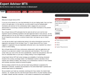 expertadvisormt5.com: Expert Advisor MT5 - Learn everything about Expert Advisors for Metatrader 5
Learn why running an expert advisor on MT5 can be a lucrative way to make money. We have lots of experience in running expert advisors on Metatrader 5