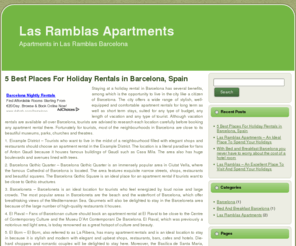 lasramblasapartments.com: Las Ramblas Apartments - Las Ramblas Accommodation Barcelona - Apartments BCN
Las Ramblas Apartments offers excellent quality apartments in Barcelona at very affordable prices.
