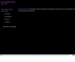 nuendoschool.co.uk: NuendoSchool (Co.Uk) On-Line Steinberg Nuendo Training Courses
Steinberg school. On-line Steinberg training to learn Steinberg Nuendo. Steinberg courses on Nuendo post production, VST plug-ins, Post production techniques in Nuendo.