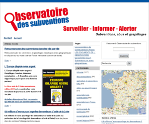 observatoiredessubventions.com: Observatoire des subventions
Observatoire des subventions