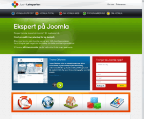 joomla-eksperten.com: Joomlaeksperten
Norges fremste ekspert på Joomla? Hvis ingen andre kan, realiserer vi dine drømmer. Vi utvikler websider, komponenter og webdesign templates i Joomla