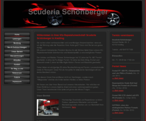 scuderia-schoenberger.de: - Freie Ferrari Werkstatt - Scuderia Schönberger
Freie Ferrari Werkstatt, Inhaber Thomas Schoenberger ist seit 2003 annerkannter Ferrari Meister, seit 1983 auf Ferrari tätig. Thomas Schoenberger war 360 Challenge Teamchef von 2000 bis 2003.