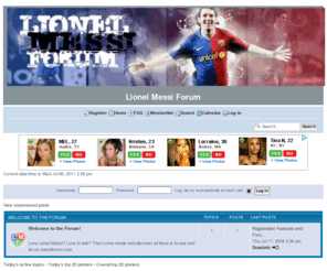 messiforum.com: Lionel Messi Forum
Lionel Messi Forum. Lionel Messi message board. News Pictures Videos.