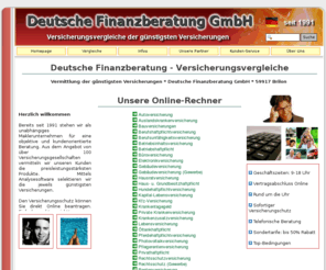 deutsche-finanzberatung.de: Deutsche Finanzberatung - die günstigsten Versicherungen
Deutsche Finanzberatung - Versicherungsvergleiche Online- die günstigsten Versicherungen