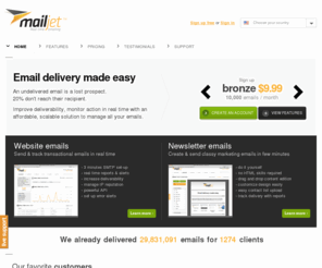 mailjet.com: Mailjet : Real-time Emailing - mailjet.com
Mailjet helps you route your transactionnal and marketing email. Improve your deliverability !