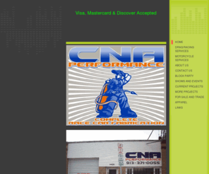 cnaperformance.com: CNA Performance - Home
ATTENTION! We have moved to our new 2500 sqft location at 1421 Minnesota Avenue in Kansas City, KS, (913) 371-0055.  Thank you for your business!  Your support has made this move possible. Come see us at our new shop!