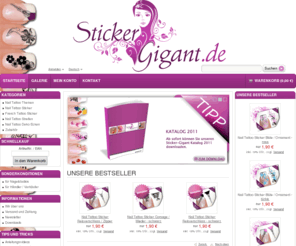 sticker-gigant.com: Sticker-Gigant Onlineshop Startseite
Sticker-Gigant Onlineshop Startseite