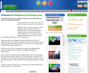 abatement-exchange.com: Buy or Sell Used VOC Abatement plant
An online marketplace to help you buy or sell used VOC Abatement equipment.