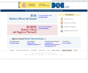 boe.es: BOE.es - Portal del Boletín Oficial del Estado
Página de inicio del Boletín Oficial del Estado, BOE