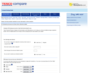 savings-tescocompare.com: Savings Accounts Search
Savings Accounts Search - Find a Savings Account which meets your individual requirements