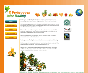 verbruggen-juice.biz: Profile
Verbruggen juice trading, vjt, orange juice, juice