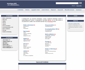 katalogus.net: Katalógus
Katalógus.NET - út a weboldaladhoz. Válogatott inkgyűjtemény, neked.