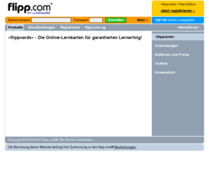 flipp.com: flipp.com - MY LEARNWARE
«flippcards» - Die Online-Lernkarten für garantierten Lernerfolg!