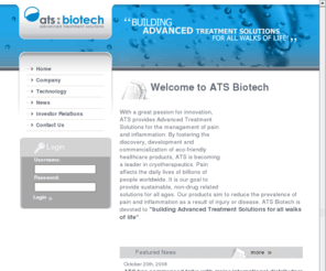 icytape.com: ATS BioTech - Welcome
Biotechnology company specializing in advanced treatment solutions