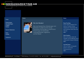 mediamarketing.de: Mediamarketing AG - Internetdienstleistung über dem Standard
