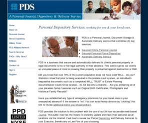 personaldepository.com: PDS, Personal Depository Services
Secure personal document storage for you and your loved ones.