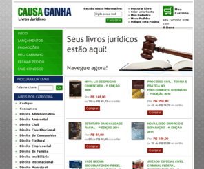 causaganha.com: Causa Ganha - Livros Jurídicos
Uma loja online de livros jurídicos, 8 categorias, de Direito Civil a Direito Tributário, viva a experiência de procurar e comprar lançamentos e promoções de livros jurídicos de forma segura e por categorias