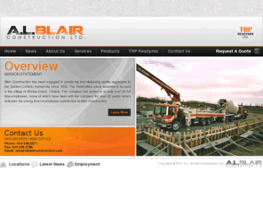 trpreadymix.com: Home
A.L. Blair Construction provides crushed stone and gravel for construction projects in Eastern Ontario, Canada