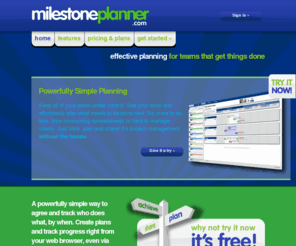 milestoneplanner.com: Milestone Planner | Project Planning and Collaboration
Powerfully simple project planning tool. Quickly build and share professional milestone plans and track actions and progress - get a free account.