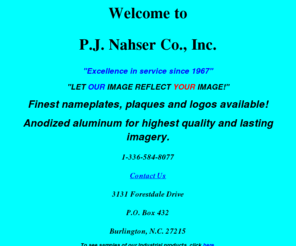 pjnco.com: Welcome to P.J. Nahser Company Inc.
