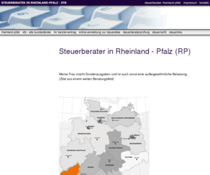 steuerberater-rheinland-pfalz-steuerberatung.de: Steuerberater in Rheinland - Pfalz (RP)
Steuerberater in Rheinland-Pfalz, Steuerberatung, Steuerkanzlei, Steuerbuero, Steuerberaterin und Steuerhilfe, Cochem , Speyer, Kaiserslautern, Trier, Worms, Koblenz, Pirmasens