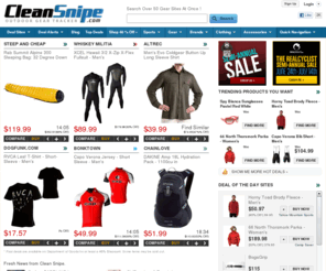 cleansnype.com: Deal of the Day Tracker | Hourly and Daily Deals ODAT | Clean Snipe - Sites like Woot
Discount Outdoor Gear Tracker for hourly and one a day deal Sites. Like Woot Steep and Cheap Deals on outdoor Gear, Equpment and Clothing. Whiskey Militia, ChainLove, TramDock, Bonktown, Brociety. Camping, Cycling, Hiking.