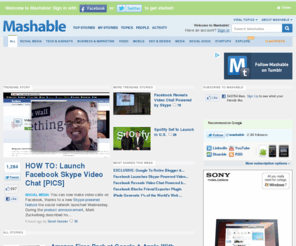 mashable.com: Social Media News and Web Tips – Mashable – The Social Media Guide
Social Media news blog covering cool new websites and social networks: Facebook, Google, Twitter, MySpace and YouTube. The latest web technology news, via RSS daily.