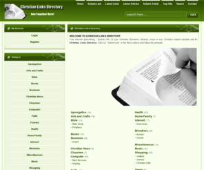 christian-links-directory.com: Christian Links Directory - Submit URL
Christian Links Directory Free internet advertising just submit URL of your Christian Business, Ministry, shop or any Christian related website with © Christian Links Directory