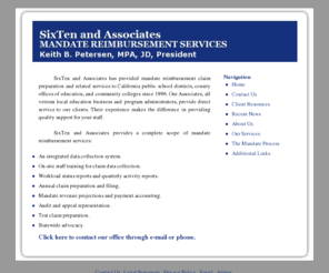 sixtenandassociates.com: SixTen & Associates - Mandate Reimbursement Services
SixTen and Associates - Mandate Reimbursement Services 