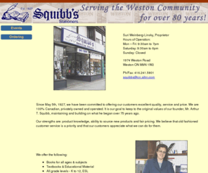 squibbsstationers.com: Squibb's Stationers
Squibb's Stationers - Serving the Weston Community for over 75 years.