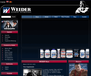 weider-europe.com: Weider Global Nutrition
Website der Weider Germany GmbH zum Thema Bodybuilding, Ernaehrung, Training, Wettkaempfe im Bodybuilding und Kraftsport und Fitness