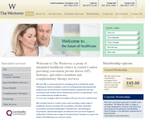 westovermedical.com: The Westover - private doctors and dentists clinics in London
The Westover is a group of fully integrated private clinics in London providing GPs, dentists, specialists, therapists and travel innoculations