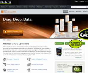 start-mapping.net: .NET ORM, Object-Relational Mapping Tool for .NET | Telerik
Telerik OpenAccess is an Enterprise-grade .Net ORM that does the data access plumbing in desktop and web applications, supporting both forward and reverse mapping.