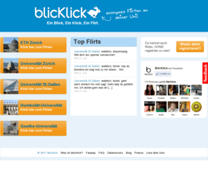 blicklick.com: blicKlick - ein Blick, ein Klick, ein Flirt
blicKlick ist eine Plattform für anonymes Flirten an Universitäten.