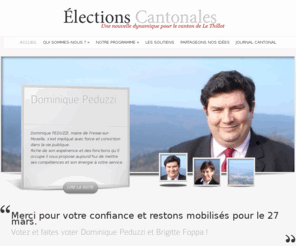 canton-thillot.net: Élections canton de Le Thillot
Dominique Peduzzi et Brigitte Foppa se présentent aux élections cantonales et forment une équipe soudée et déterminée à tout mettre œuvre pour le canton du Thillot.