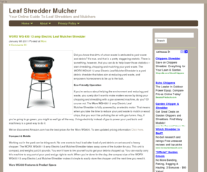 leafshreddermulcher.com: Leaf Shredder Mulcher
Your online resource for leaf shredder mulcher supplies and reviews.