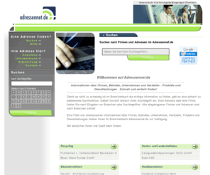 adressennet.de: adressennet.de : Informationen über Firmen
Informationen über Firmen