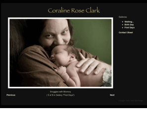 coralineclark.com: Coraline Clark, First Days
