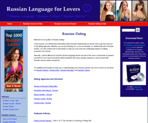 ukraine-dating.net: Russian Dating
Russian Dating Information. Find out how to enjoy a loving, passionate and happy relationship with your Russian partner. Plus, participate in our interactive discussion on Russian dating!