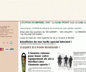 chamois-sports.com: 
Magasin de sport Meribel Chamois-Sports, location ski snowboard meribel,