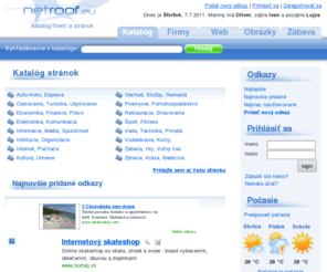 netroof.eu: Netroof.eu - Katalóg stránok a firiem
Katalóg internetových stránok, firiem a prehľad z internetovej tlače. Zaradenie do katalógu je zadarmo. Stránka podporuje vyhľadávanie stránok, firiem aj webu.