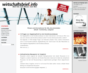 wirtschaftsbrief.info: wirtschaftsbrief.info
wirtschaftsbrief.info - Mehr Info, mehr Wissen, mehr Wert. Der Wirtschaftsbrief für Unternehmerinnen und Unternehmer.